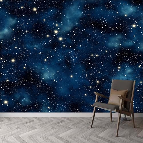 Wandtapete Sternenhimmel mit Weltraumthema Fototapete, Weltraumsterne Vliestapete Bild Dekoration Wand-Dekor, 250 x 175 cm (B x H) Tapete Panorama Poster für Mädchen, Jungs Schlafzimmer Wohnzimmer