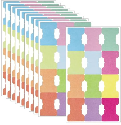 SYEYCW 120 Pezzi Segnapagina Adesivi, Schede Adesive Scrivibili, Schede Indice Colorati, Schede Adesive Mensili Adesivi Pianificatore, Schede di Marcatori di Pagina, per Studio, Ufficio, 12 Colori