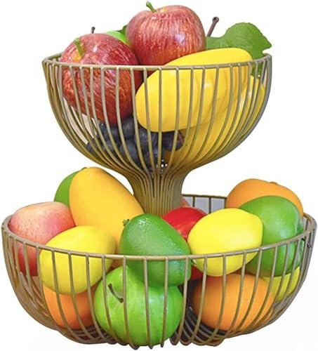 Frutero, Cesta de Frutas, Estante de frutas for encimera de cocina, soporte for cesta de frutas, suelo de 2 niveles, cesta de frutas colgante for encimera de cocina, frutero for encimera de cocina de