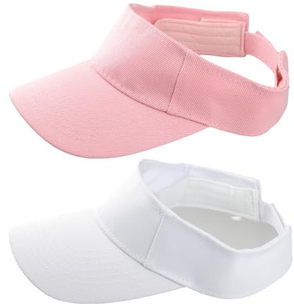 Gkhlg Pack of 2 Sun Hat Kids Breathable Adjustable Velcro Unisex Running Visor for Ages 4-10 Baseball Cap for Outdoor Activities Travel Leisure
