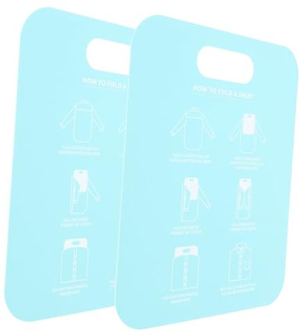 Cabilock Planche à Pliage de Vêtements Pratique pour Chemises Pantalons et T-Shirts en PP Anti-Plis Outil de Rangement Maison Voyages 2 Pièces