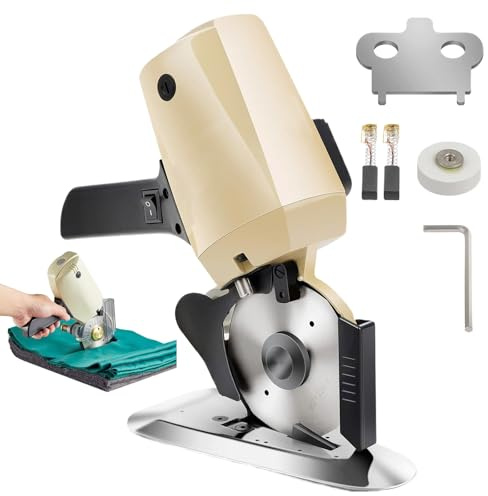 250W Coupe-tissu Rotatif Électrique, Coupe-tissu Rotatif Pour Machine À Tissu, Lame Rotative 100mm - Machine À Découper Le Tissu, Avec Affûteur Automatique, Pour Vêtements Multicouches