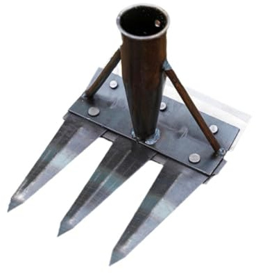 Steel Weed Rake With 2/3/4/5/7 Teeth For Garden