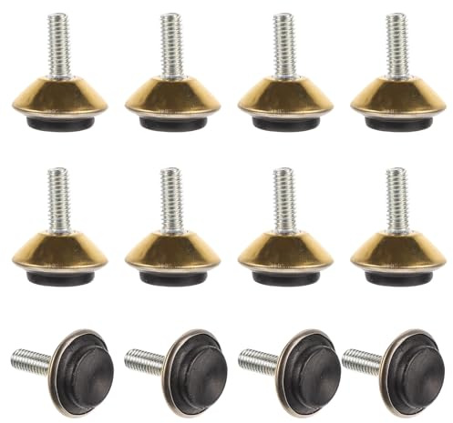 TOVINANNA Heavy Duty Metal Furniture Levelers Adjustable Anti-skid Foot Screws for Cabinet Table Desk Legs with Scratch Protection and Stable Balance Uneven Floors