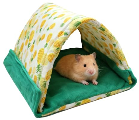 2-n-1 triangulärt sovhus – igelkottssäng, hamster gömmer sig triangulärt tältbo, igelkottshus | husdjursmatta tält för små husdjur kanin skäggiga drakar inhägnad vardagsrum hörn