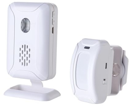 Indoor Motion Sensor Alarm with Siren, 280m Range, 36 Ringtones 4 Volume Levels up to 113dB, Battery/USB Powered for Home, Shop, Garage, Shed Security (1 Sensor & 1 Receiver)