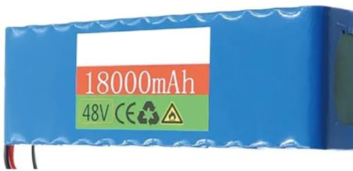 Batería de iones de litio de 48 V, paquete de baterías de litio de 48 V y 18 Ah con BMS y cargador, batería de litio integrada de 48 V para kit de motor de 50 W a 500 W 48V 18Ah,XT30+JST