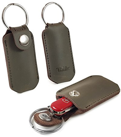 TUFF LUV Leatherette Case Compatible With Victorinox Classic SD Black