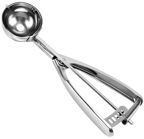 Saebye Cookie Scoop Size 24, 2 Inch Cookie Scoop for Baking | 2.8 Tbsp Cookie Scoop, Cookie Dough Scoop, 18/8 Stainless Steel, Gently Rease, Secondary Polishing
