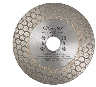 Jolly Cutlass Diamantscheibe 125mm von QUANTEX. Diamanttrennscheibe Gehrungsschnitte in Fliesen, Keramik, Feinsteinzeug.