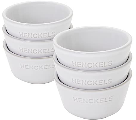 Henckels Ceramics Lot de 6 ramequins ronds Blanc