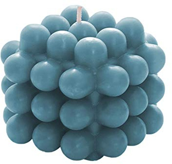 MISETA Candela profumata a forma di cubo a sfera per aromaterapia, senza fumo, per moglie, amici, famiglia, insegnanti (colore: blu scuro)