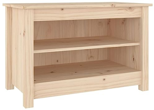 vidaXL Schuhbank 70x38x45,5 cm Massivholz Kiefer