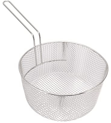 Red para Freír Malla Fina Colador de Acero Inoxidable Colador Colador Colador Cesta con Asa Cocina Redondo Cesta para Freír Cesta para Freír Alambre de Acero Inoxidable Espumadera (Mango Sin Goma)