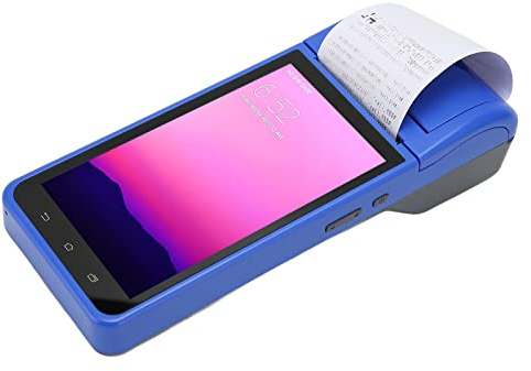 PUSOKEI Tragbarer POS-PDA-Belegdrucker, 5,5-Zoll-Touchscreen, 1D-2D-QR-Barcodes, Thermodrucker, Tragbarer POS-Maschinendrucker mit 4G WiFi BT4.0 USB, Android 8.1.0, 2 GB RAM 32 GB ROM