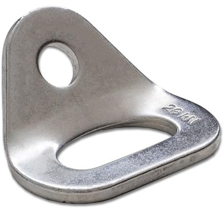 Danger Buddies 26kN Climbing Wall Bolt Hanger/Anchor/Tiedown for 3/8 Screw/Bolt Ideal for Rock Climbing and Home Gyms, Hammocks, Trailer Tie-Downs. Robust, Load-Bearing Steel Tie-Off (One-Pack)