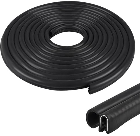 EFUTURETIME 10m Auto Türdichtung Universal EPDM Kofferraumdichtung Schwarz | Gummidichtung, Dichtungsprofil, ohne Kleber, für Wohnwagen, LKW, KFZ, Garage und Maschinen, Seitlich
