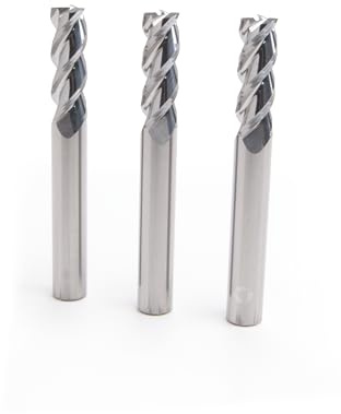 3er Set Vollhartmetall-Fräser für Aluminium, 3 Schneiden, 4-10 mm Durchmesser, industrielle Anwendung (6 mm)