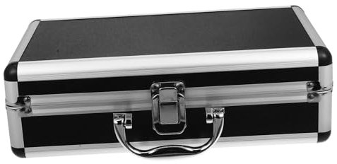 Uonlytech Tragbare mit Flanell Großem Fassungsvermögen mit Aluminiumlegierungsbox Aufbewahrungsbox Verschließbare Perlbaumwollpolsterung und für Werkzeuge im Heim und Werkstatteinsatz