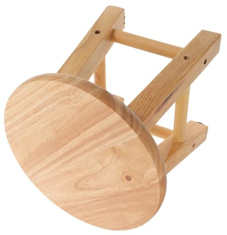 PHENOFICE Holzhocker Sitzhocker aus Massivem Holz Stabiler Tritthocker Niedriger Schuhwechselhocker für Wohnzimmer Büro