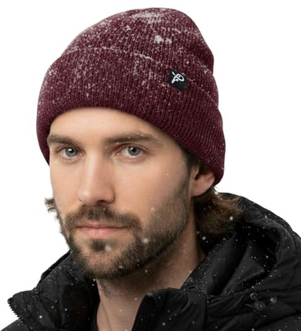 TOP-EX warme wasserdichte Wintermütze Herren & Damen Fleece Beanie S/M-XXL | DryKnit™ 3-Lagen-Schutz, Membran, weiches Thermofutter, Stretchfit, Laufen, Ski, Wandern, Radfahren, Camping, Outdoor-Arbeit