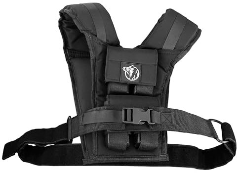 GORILLA SPORTS® Gewichtsweste - Verstellbar, 10/20/30 kg, Universalgröße, Eisen, TPE-Schaum, Nylon, Schwarz - Laufweste, Trainingsweste, Weighted Vest für Damen, Herren, Krafttraining (a) 10 kg)
