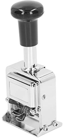 7-stelliger Nummernstempel, Automatischer Jump-Nummernstempel, 7-stelliger Selbstfärbender Nummernstempel mit Gehäuse aus Zinklegierung für Bankgeschäfte, Multifunktionales