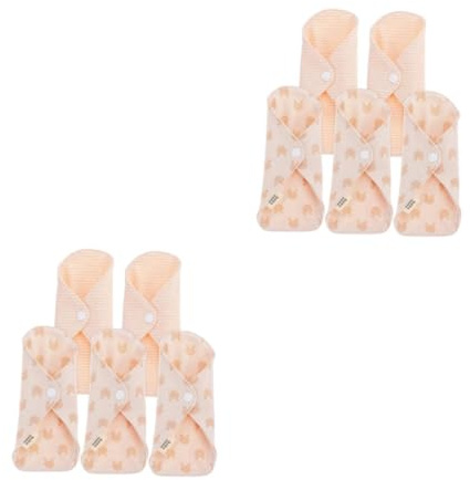 Genérico 2 Juegos Almohadilla De Toalla Higiénico Bolsa De Periodo Absorbencia Toalla Sanitaria De Algodón Compresa Lavable Para Mujeres Compresas Menstruales Súper Absorbentes 5 Piezas * 2