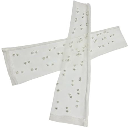 OAJABBGE Hochzeitshandschuhe Luxuriöse Brauthandschuhe Perlen Dekoration Handschuhe Transparente Für Hochzeiten Und Verschiedene Anlässe