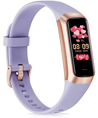 Fitness Tracker with 24/7Heart Rate, Blood Pressure, Sleep Tracking, Calorie, Activity Tracker with 1.1 AMOLED Color Screen, Waterproof Step Tracker for Android iPhones Women Men