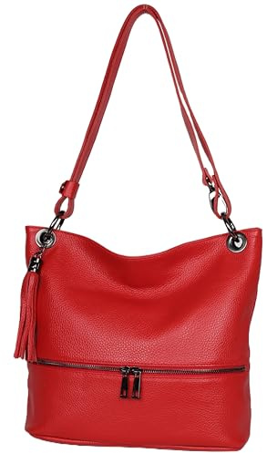 AmbraModa GLX37 - Sac à main italien pour femme - Sac à bandoulière en cuir pour femme