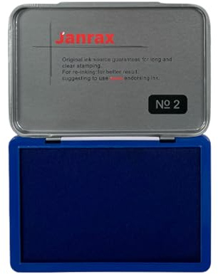 Blue Ink Stamp Pad 122 x 48mm – Long-Lasting Ink Pad for Clear, Consistent Impressions, Ink Pad for Home, Office, and Crafting Use.