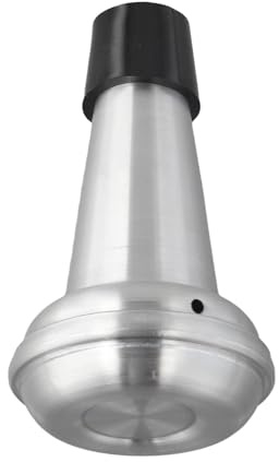 MoSundi Silenciador de trompeta para instrumentos de latón, silenciador de práctica de aluminio para principiantes, accesorio de música compacto y ligero, 11 cm, plateado