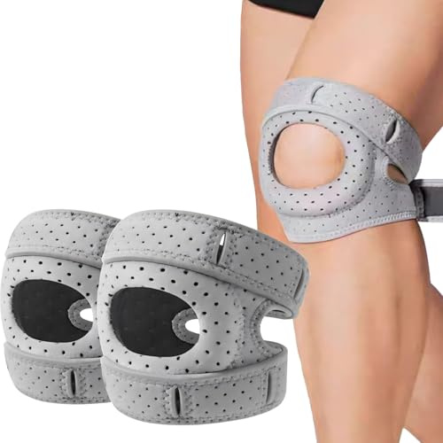 DOHUG - Rodillera 2.0, rodillera de artrosis de rodilla, con soporte de rodilla, ortorótula, ajustable, rodilleras Orto rótula, para corredores, tenis, artritis rótula – 2 piezas 260302-2