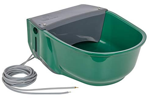 VOSS.farming beheizte Schwimmertränke + Rohrbegleitheizung Thermo S35-24V Plus 73 Watt automatisches Thermostat, Spezialkunststoff, Frostschutz Pferde Rinder Galloways Schafe Ziegen Hunde Tränke