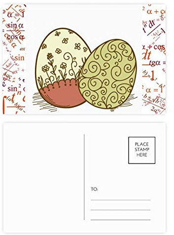 Ostern Religion Festival Flower Egg Formula Postkarten-Set, Danksagungskarte, Postkarte, Seite Postkarten, 20 Stück
