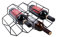 Urban Deco Small Wine Rack 9 Bottle Holder - No Need Assembly Modern Metal Wire Black Wine Storage for Countertop Table Top Coffee Bar Kitchen