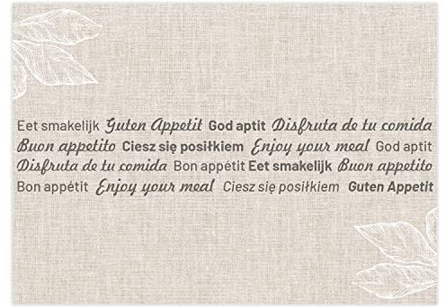 100 Tischunterlagen mit Leinen-Motiv I DIN A3 eckig I Platz-Set aus Papier I trendiges Design I Einweg Tischset I Gastronomie und Haushalt I dv_1001
