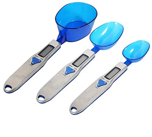 Báscula de cuchara, alta precisión, báscula de alimentos, cuchara digital, peso 500/0,1 g, cuchara medidora de cocina con pantalla LCD para laboratorio de cocina