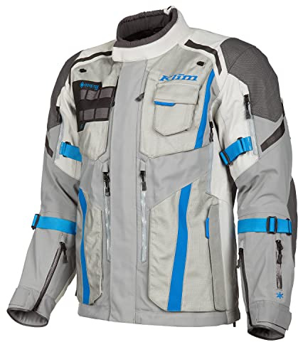 KLIM Badlands Pro 2023 Giacca tessile moto (Grey/Blue,XL)