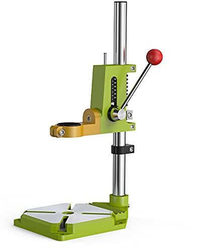 Multifunction Bench Drill Press Stand with Vise, Jaw Can Be Rotated By 90°,Drill Press Stand, Cast Iron Base Stationary Drill Presses for Assist in Drilling, Grinding or Cutting