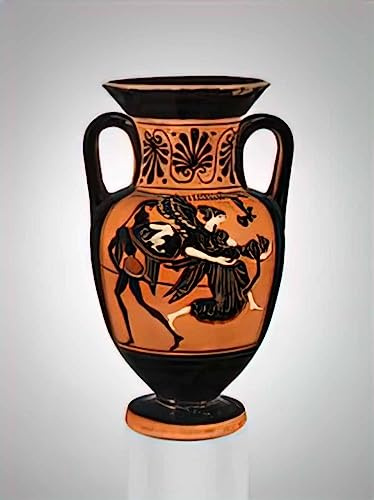 Ancient Greek Photo A4 terracotta neck amphora jar 550