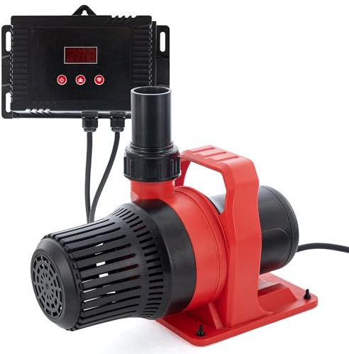 VIALIA Teichpumpe Filterpumpe Varia Red PL-30000, 115-335W, max. 30000 l/h, Pumpe Gartenteich regelbar mit externem Controller, Bachlaufpumpe, Wasserfallpumpe