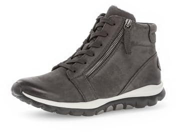Gabor Damen Schnürstiefeletten, Frauen Stiefeletten,Booties,halbstiefel,Kurzstiefel,uebergangsschuhe,Dark-Grey (Mel.),39 EU / 6 UK
