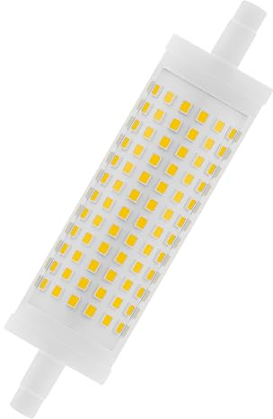Osram LED Line LED-Lampe mit R7s-Retrofit-Sockel, 19 W / 2452 lm, klar, kaltweißes Licht mit 4000 K, nicht-dimmbar. IP20, bleifreies Glas, 28 mm Durchmesser, EEK E.