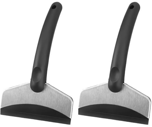 AMSNINK 2 Stück Eiskratzer Auto, Auto Eiskratzer, Scheibenkratzer Auto, Auto Winter Zubehoer, Auto Kratzer, Ffizient & Sicher Schneekratzer Auto, Winter Auto Fenster Schneeräumung Werkzeug