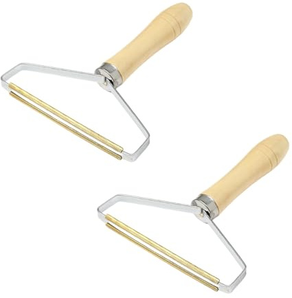 2 Stück Katzenhaarentferner, Fusselentferner Tierhaare, Fusselrasierer für Kleidung und Teppich, Tierhaarentferner Sofa, Magische Pfoten Fusselbürste, Flusenentferner, Lint Remover, Manuell, aus Holz