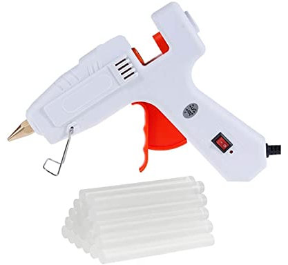 RUHEN Pistolet à Colle Chaude 80 W avec bâton de Colle 11 x 200 mm Mini Pistolets à Colle Chaude pour Bricolage Outils de Pistolet à Colle Chaude pour Outil de Chauffage Domestique