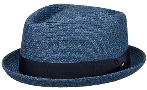 LIERYS Diamond Crown Strohhut Pork Pie Raffiastroh Herren Damen Sommer