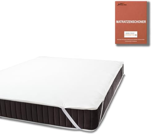 Matratzenschoner 90x200 cm - 100% wasserdichter Arbascass Matratzenbezug, Oeko-TEX Zertifiziert, Matratzenauflage, Baumwolle, atmungsaktiv, geräuscharm, 4 Eckgummis - ideal für Baby- & Kinderbett